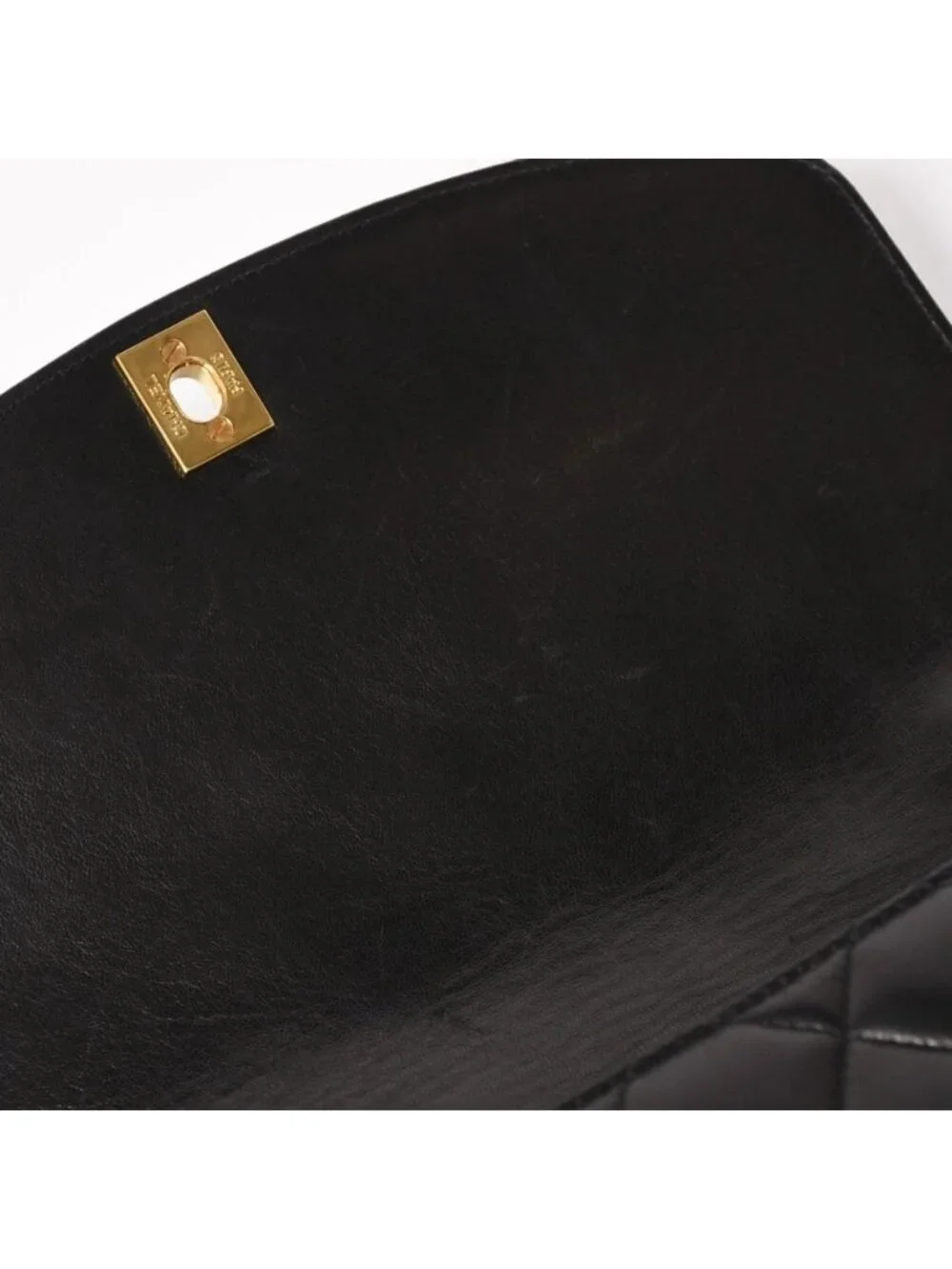 Chanel Diana Quilted 25 S Flap S Chain Shoulder Bag CC Logo Lambskin Black